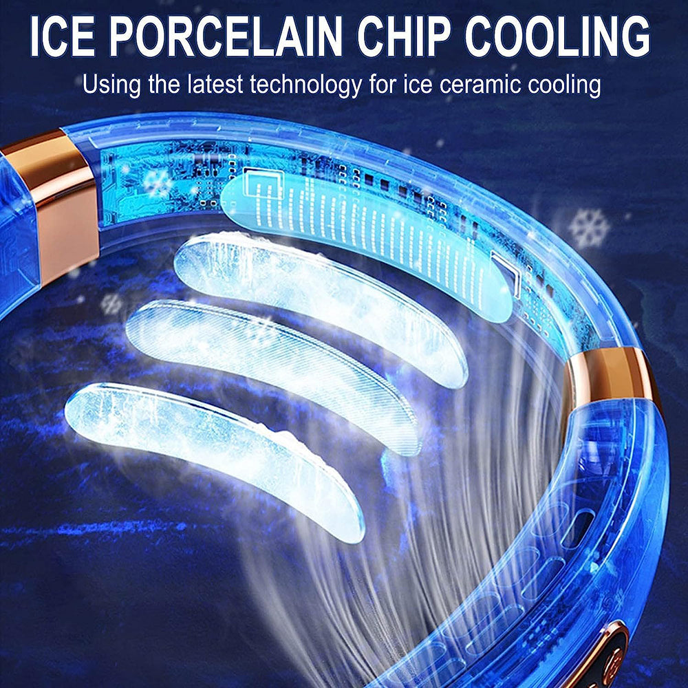 Natrova® 2025 Mini Bladeless Neck Fan – Portable & Rechargeable
